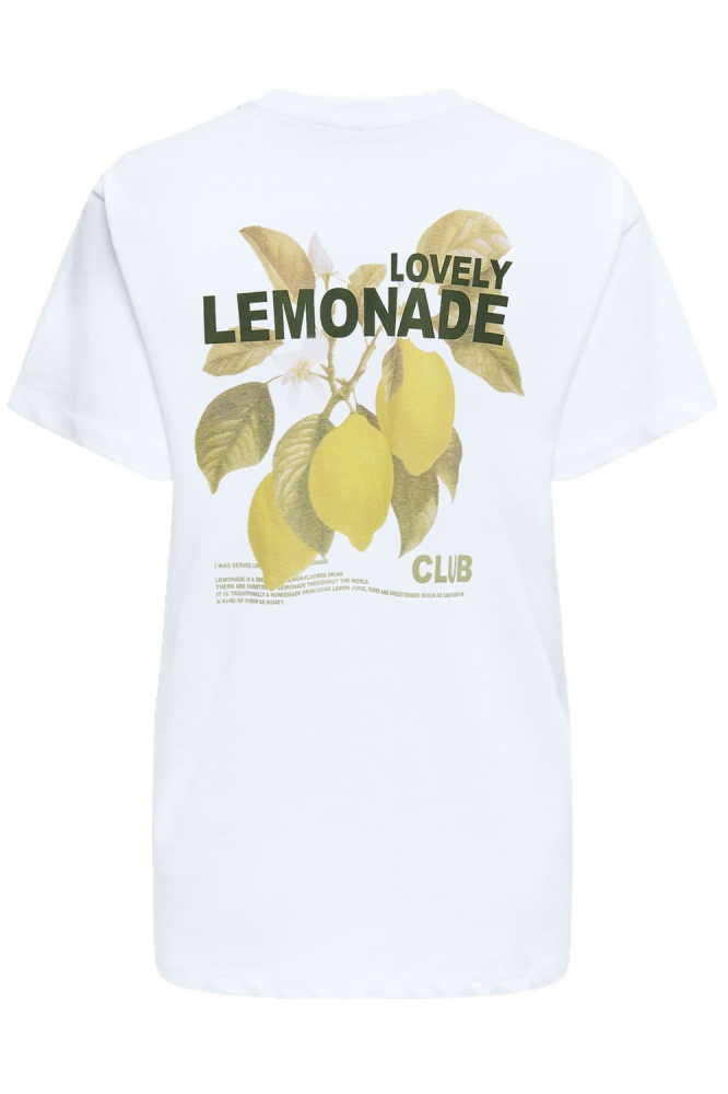 ONLVIVVI LIFE S/S LOVELY TOP CS JRS 15357393 BRIGHT WHITE/LEMONADE